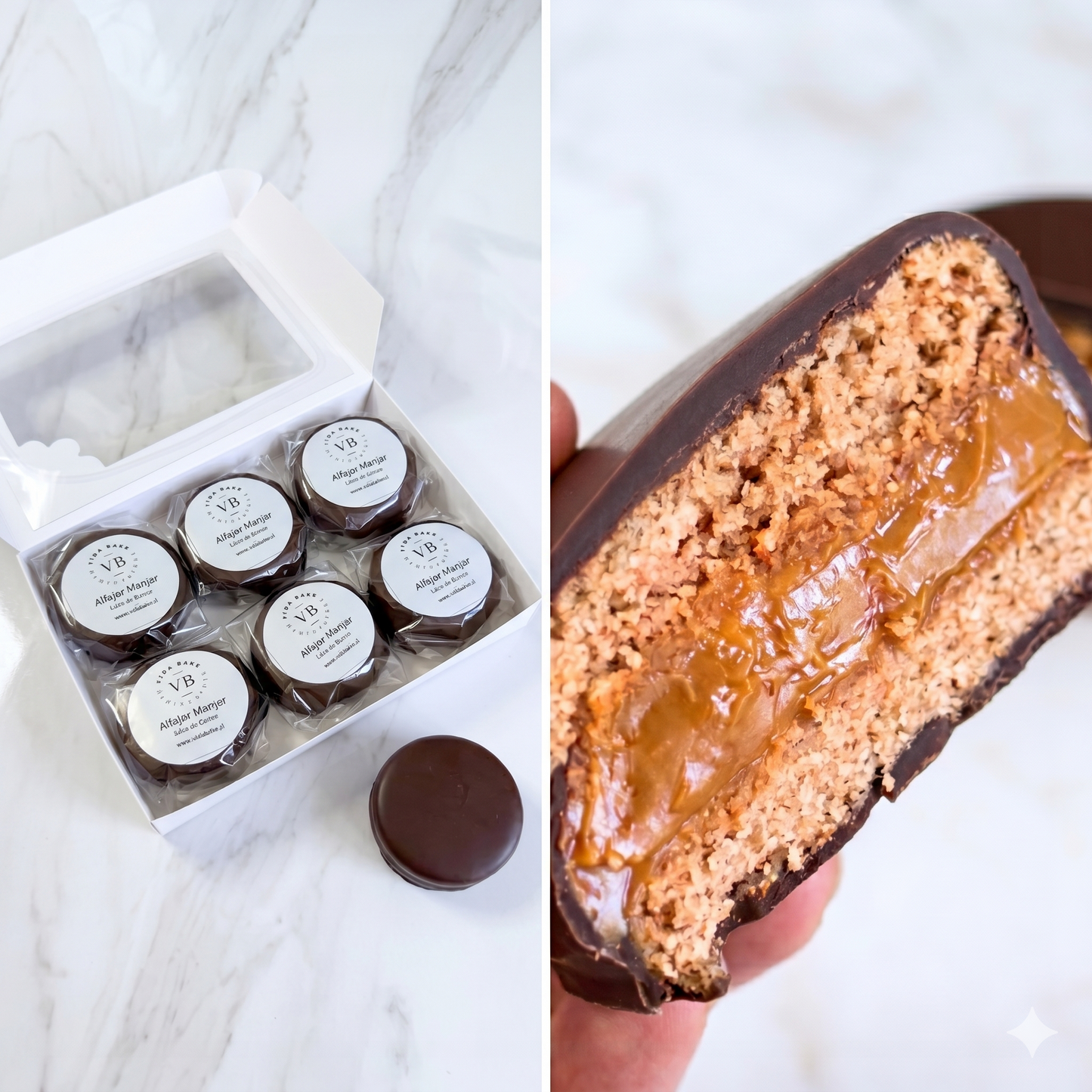 Alfajores de Manjar Premium (Caja de 6) 480 gr. — Libre de Gluten