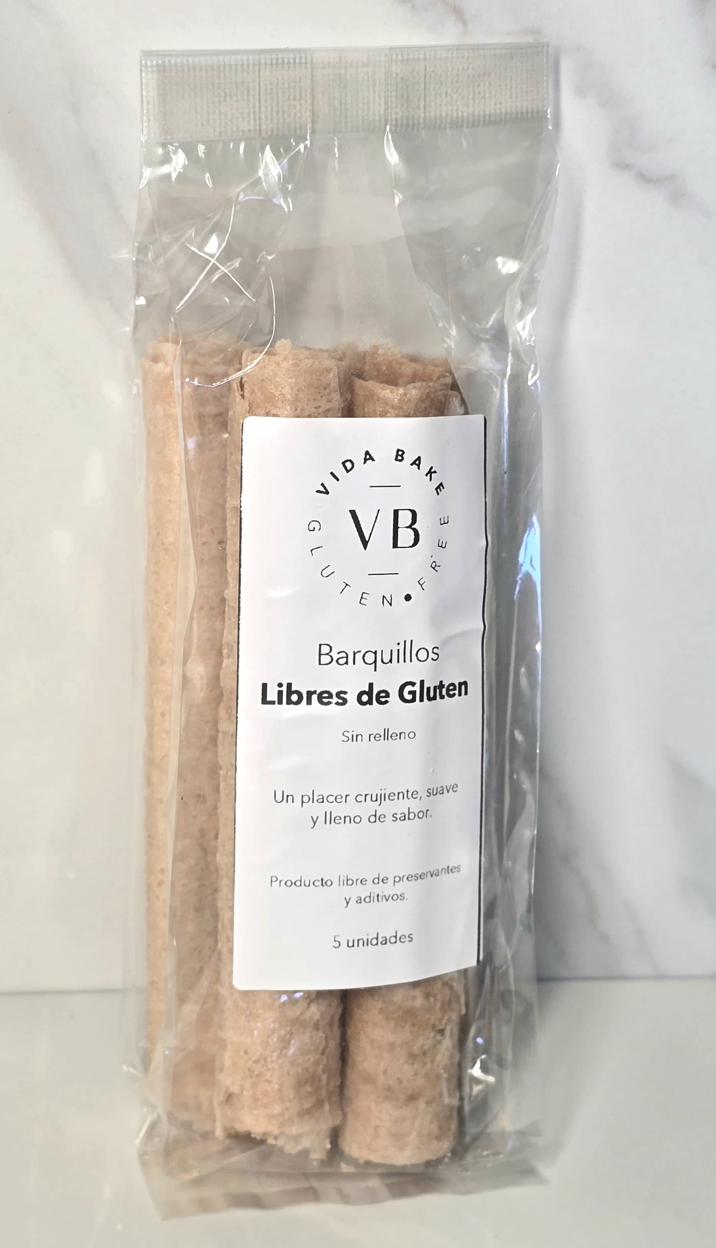 Barquillos Libres de Gluten y Lácteos 5 unidades