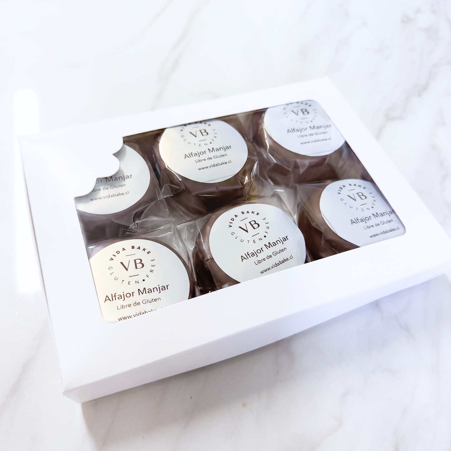 Alfajores de Manjar Premium (Caja de 6) 480 gr. — Libre de Gluten